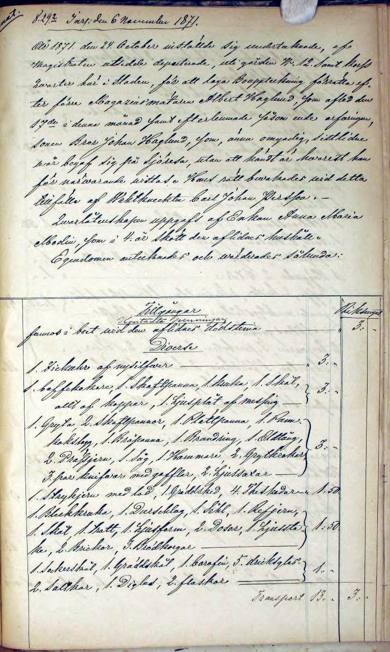 Link&ouml;pings r&aring;dhusr&auml;tt och-magistrat AV:8 1871